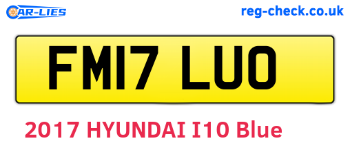 FM17LUO are the vehicle registration plates.