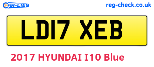 LD17XEB are the vehicle registration plates.