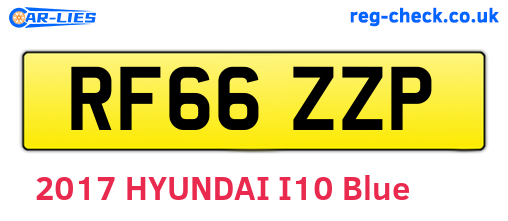 RF66ZZP are the vehicle registration plates.