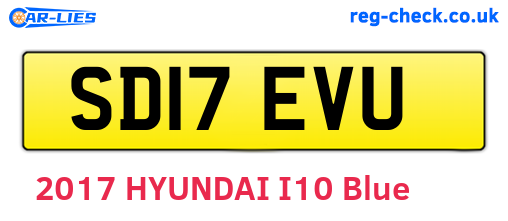 SD17EVU are the vehicle registration plates.