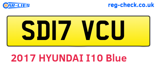 SD17VCU are the vehicle registration plates.