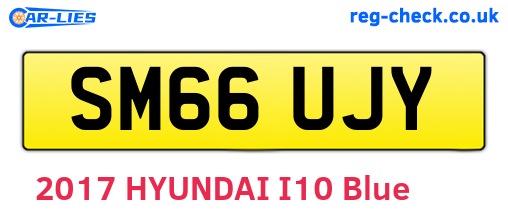 SM66UJY are the vehicle registration plates.