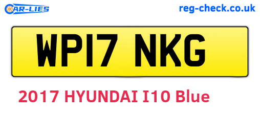WP17NKG are the vehicle registration plates.