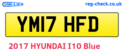 YM17HFD are the vehicle registration plates.