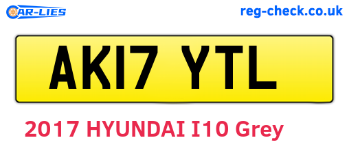 AK17YTL are the vehicle registration plates.