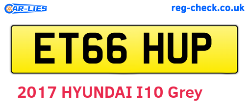 ET66HUP are the vehicle registration plates.
