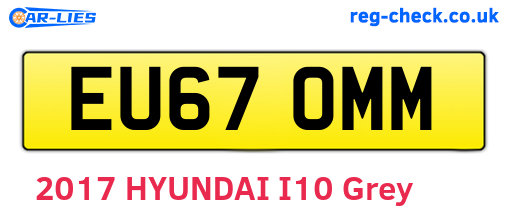 EU67OMM are the vehicle registration plates.