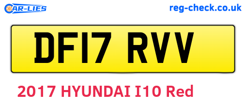DF17RVV are the vehicle registration plates.