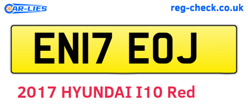 EN17EOJ are the vehicle registration plates.