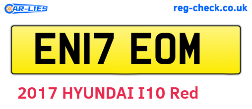 EN17EOM are the vehicle registration plates.