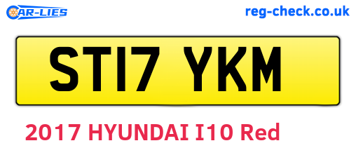 ST17YKM are the vehicle registration plates.