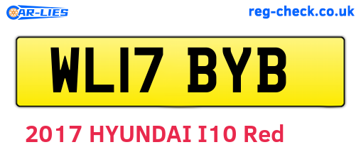WL17BYB are the vehicle registration plates.