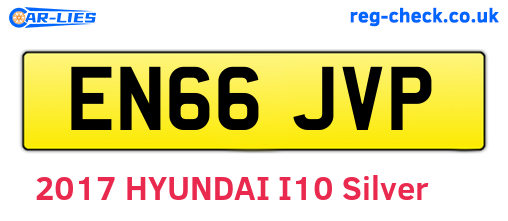 EN66JVP are the vehicle registration plates.