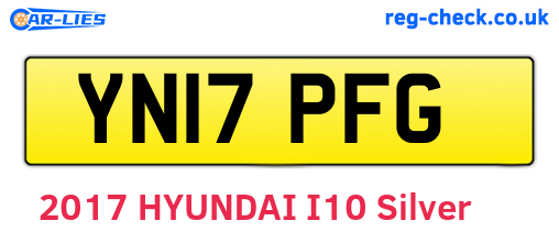 YN17PFG are the vehicle registration plates.
