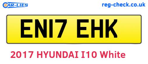 EN17EHK are the vehicle registration plates.