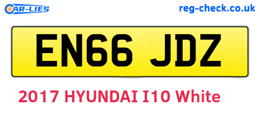 EN66JDZ are the vehicle registration plates.