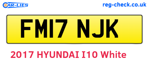 FM17NJK are the vehicle registration plates.