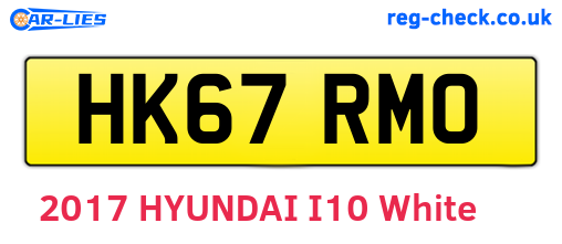 HK67RMO are the vehicle registration plates.