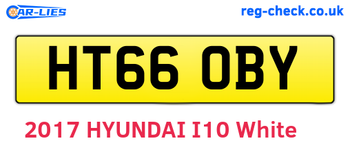 HT66OBY are the vehicle registration plates.