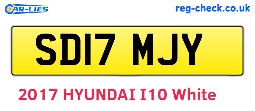 SD17MJY are the vehicle registration plates.