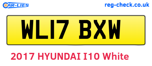 WL17BXW are the vehicle registration plates.
