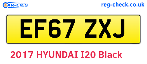 EF67ZXJ are the vehicle registration plates.