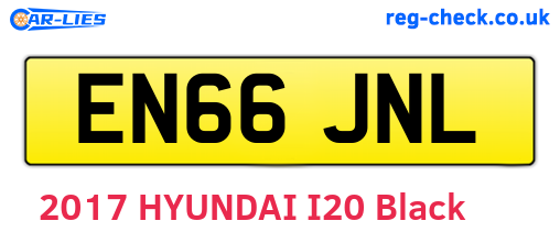 EN66JNL are the vehicle registration plates.