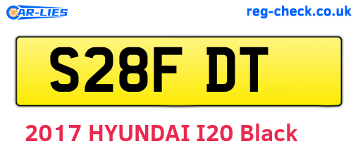 S28FDT are the vehicle registration plates.