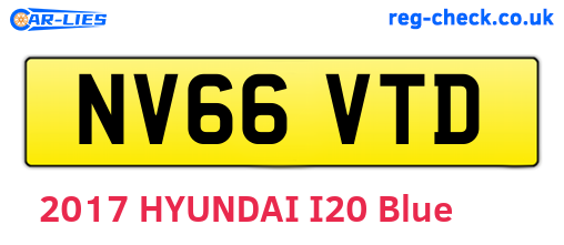 NV66VTD are the vehicle registration plates.