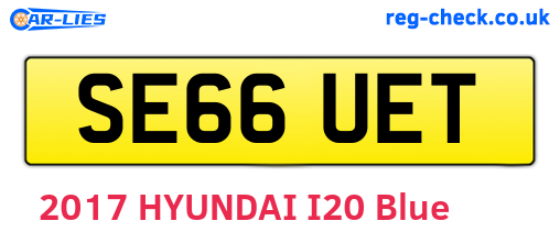 SE66UET are the vehicle registration plates.