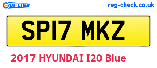 SP17MKZ are the vehicle registration plates.