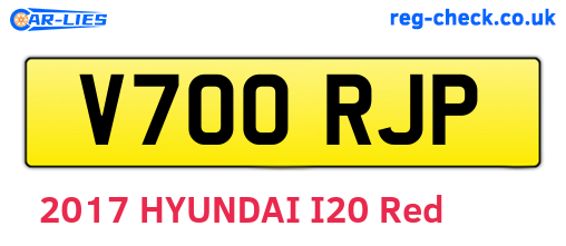 V700RJP are the vehicle registration plates.