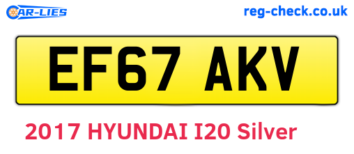 EF67AKV are the vehicle registration plates.