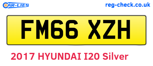 FM66XZH are the vehicle registration plates.
