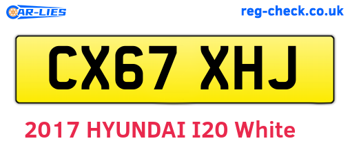 CX67XHJ are the vehicle registration plates.