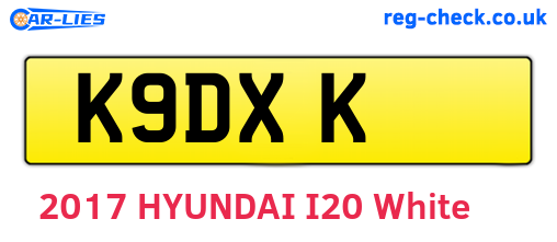 K9DXK are the vehicle registration plates.