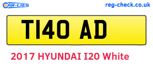 T14OAD are the vehicle registration plates.