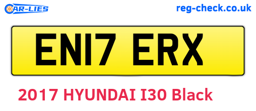 EN17ERX are the vehicle registration plates.