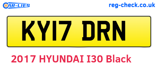 KY17DRN are the vehicle registration plates.