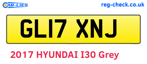 GL17XNJ are the vehicle registration plates.