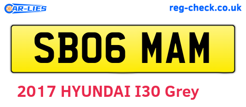 SB06MAM are the vehicle registration plates.