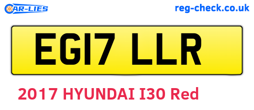 EG17LLR are the vehicle registration plates.