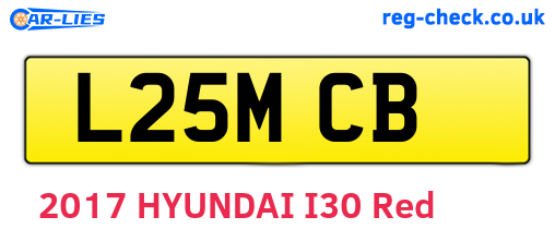 L25MCB are the vehicle registration plates.