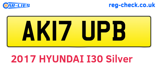 AK17UPB are the vehicle registration plates.