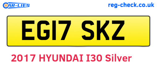 EG17SKZ are the vehicle registration plates.