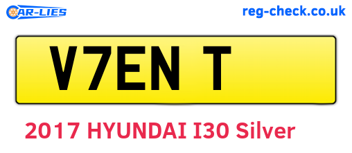 V7ENT are the vehicle registration plates.