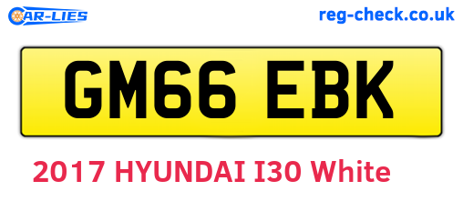 GM66EBK are the vehicle registration plates.