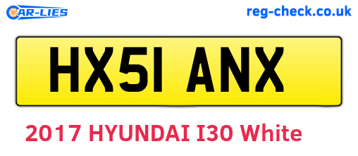 HX51ANX are the vehicle registration plates.