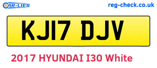 KJ17DJV are the vehicle registration plates.