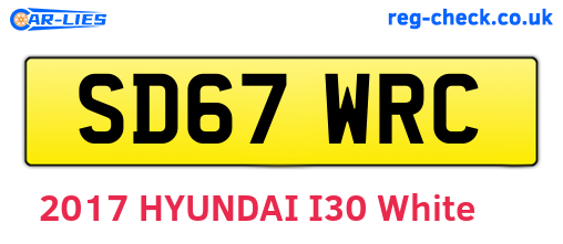 SD67WRC are the vehicle registration plates.